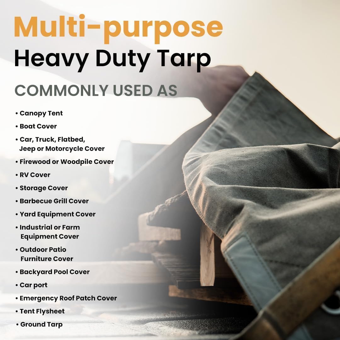 Heavy-Duty Waterproof Tarp – Built for All-Weather Protection