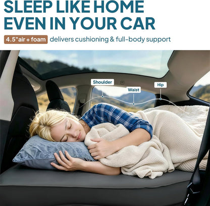 Extra-Thick Self-Inflating Sleeping Pad for Camping and Travel