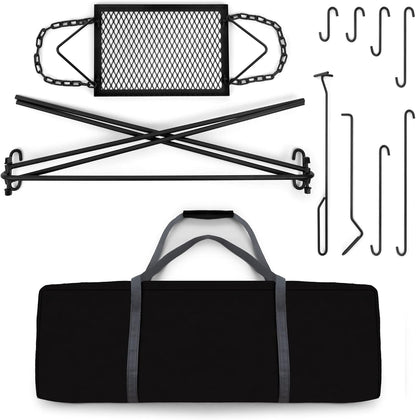 Adjustable Collapsible Campfire Grill – Cook Anywhere, Anytime