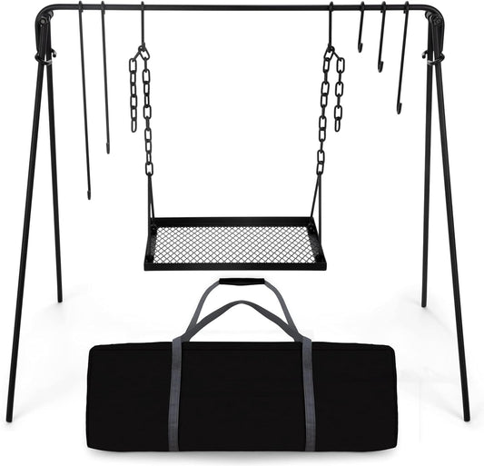 Adjustable Collapsible Campfire Grill – Cook Anywhere, Anytime