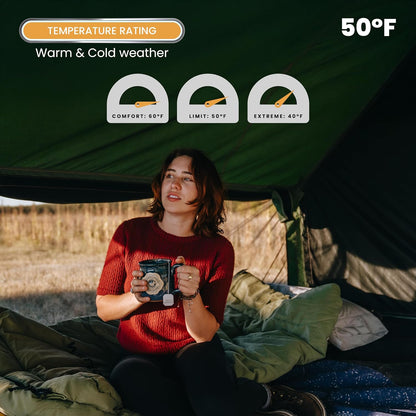 20°F Ultra-Warm Sleeping Bag – Comfortable Outdoor Sleep for Adults