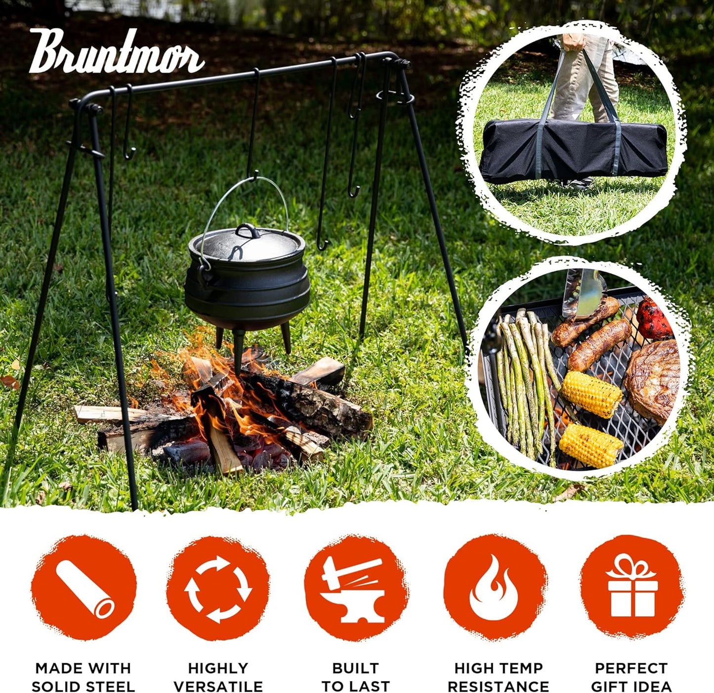 Adjustable Collapsible Campfire Grill – Cook Anywhere, Anytime